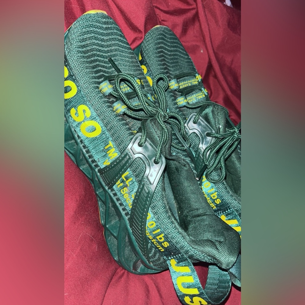 SO Green and Yellow Athletic Shoes